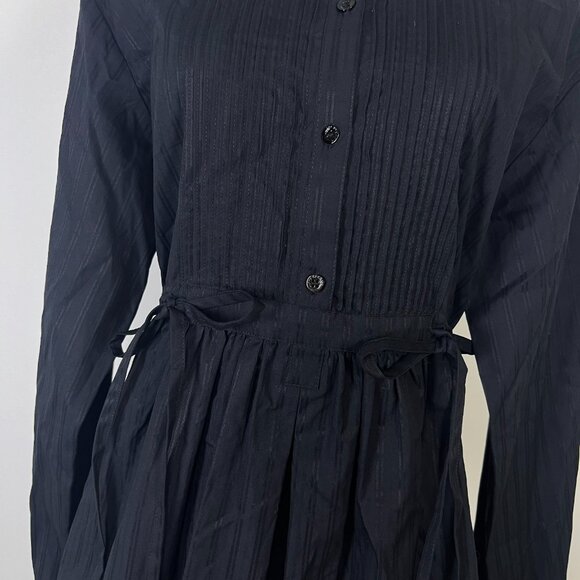 NWOT SEE BY CHLOÉ Long Sleeve Mini Shirt Dress Black Size 38 - Picture 5 of 12